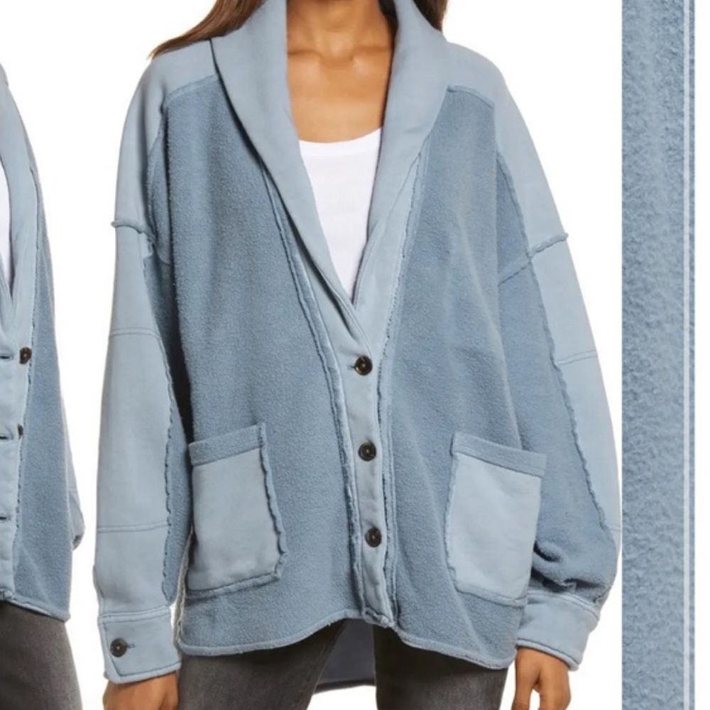New Free People Jordan jacket blue